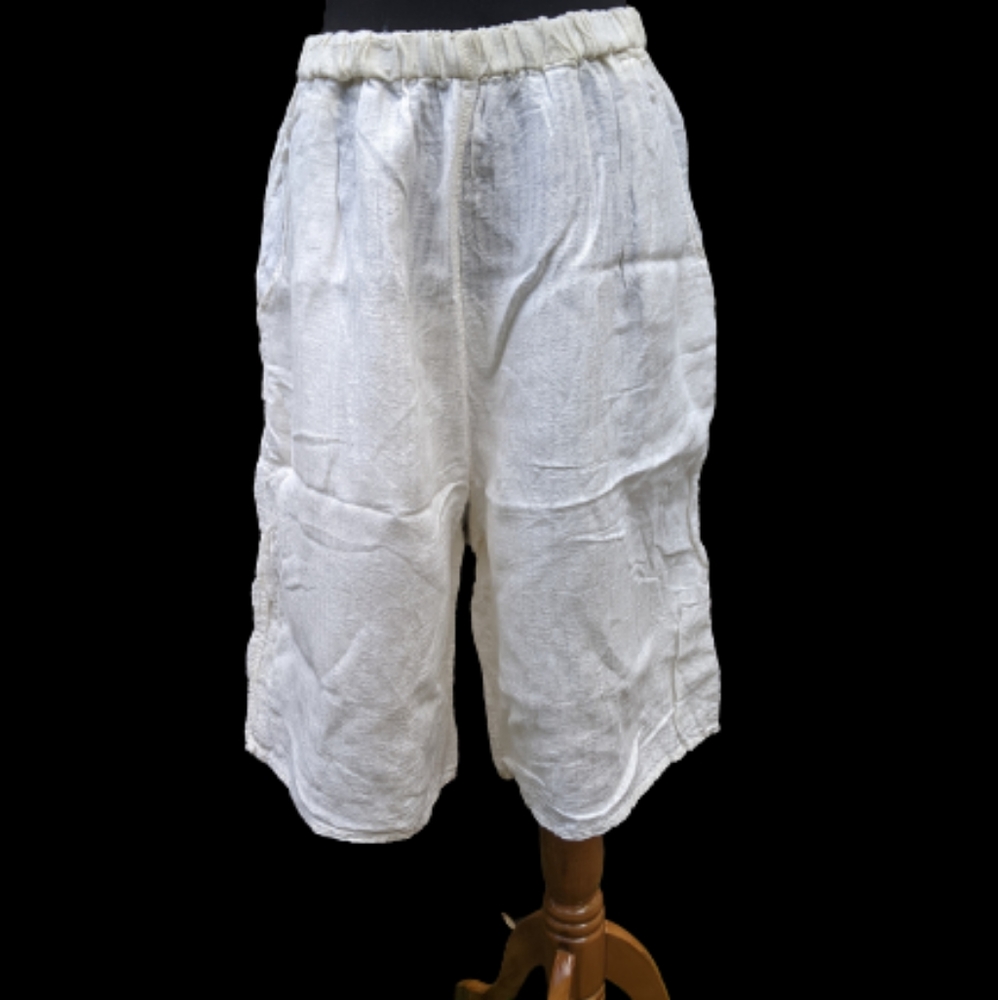 FLAX 100% linen shorts Sz L